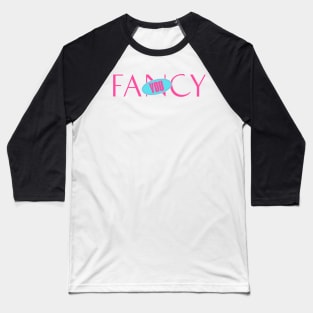 Fancy you LOGO TWICE PINK & BLUE Baseball T-Shirt